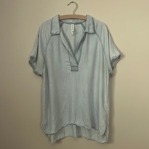 Anthropologie Chambray Blouse